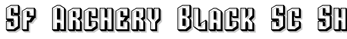 SF Archery Black SC Shaded font